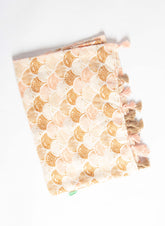 Mønstret tørklæde med frynser - ITFEB25